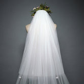 Elegant Two Layers Lace Appliques Edge Wedding Veils 3MX3M MyChicDress